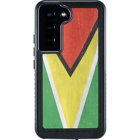 Guyana Flag Distressed Galaxy S23 Waterproof Case